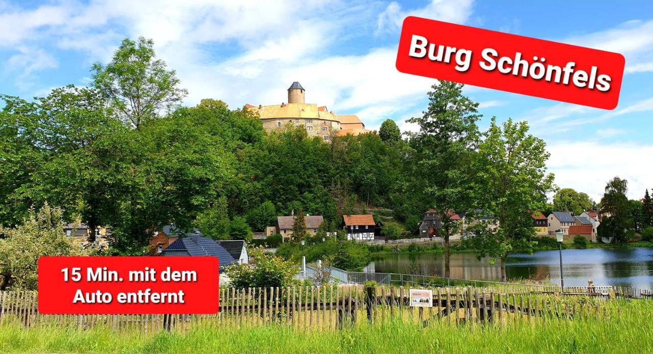 Ferienwohnung "Blick Mylau" - Naehe Freizeitpark Plohn & Weltgroesster Ziegelsteinbruecke Reichenbach im Vogtland Eksteriør bilde