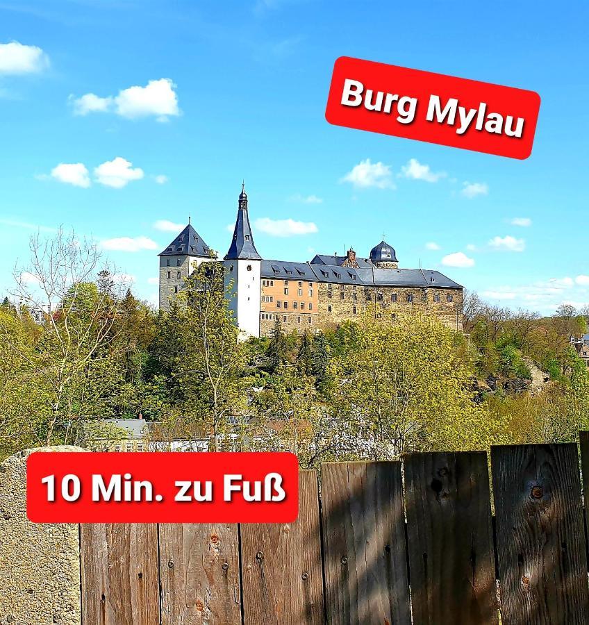 Ferienwohnung "Blick Mylau" - Naehe Freizeitpark Plohn & Weltgroesster Ziegelsteinbruecke Reichenbach im Vogtland Eksteriør bilde